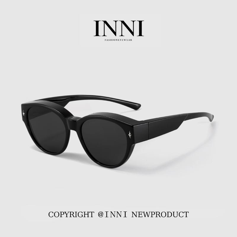 Kính Râm Cận Nam Nữ INNI Kính Râm Phân cực Đeo Ngoài Kính Cận Chống Tia UV, Tiện Lợi, Nhẹ 8818