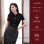 Áo Thun Tay Ngắn Cổ Măng Bản To SOLLIN Thiết Kế Thoáng Mát Phong Cách Thời Trang Công Sở STELLA TOP
