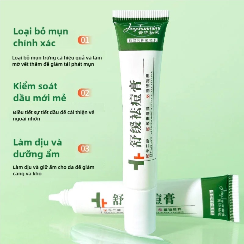 [MUA 2 GIẢM 50%] Kem Chấm Giảm Mụn Azelaic Acid 20g Hỗ Trợ Làm Dịu Mụn Kiểm Soát Dầu Thừa Cho Da Mụn