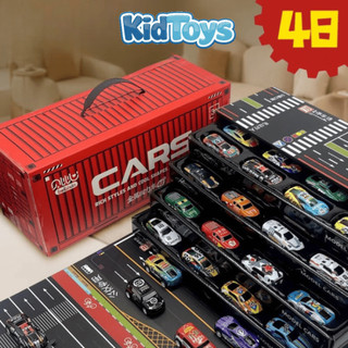 Bộ 48 xe ô tô trong hộp container KidToys – đồ chơi xe mô hình cho bé