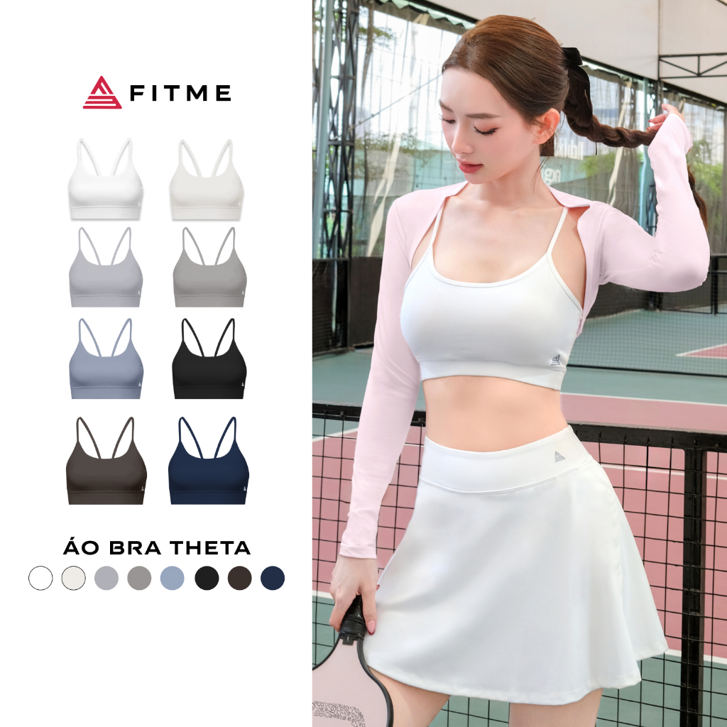 Áo bra tập gym yoga nữ Fitme Theta có mút chống sốc. nâng ngực chất thun thể thao cao cấp co giãn thoải mái BRTT