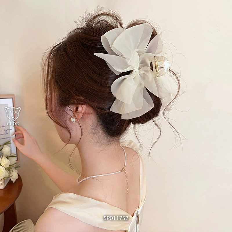 Kẹp tóc nữ càng cua loại lớn kẹp tóc nơ tiểu thơ phụ kiện tóc Cloe Accessories 11742