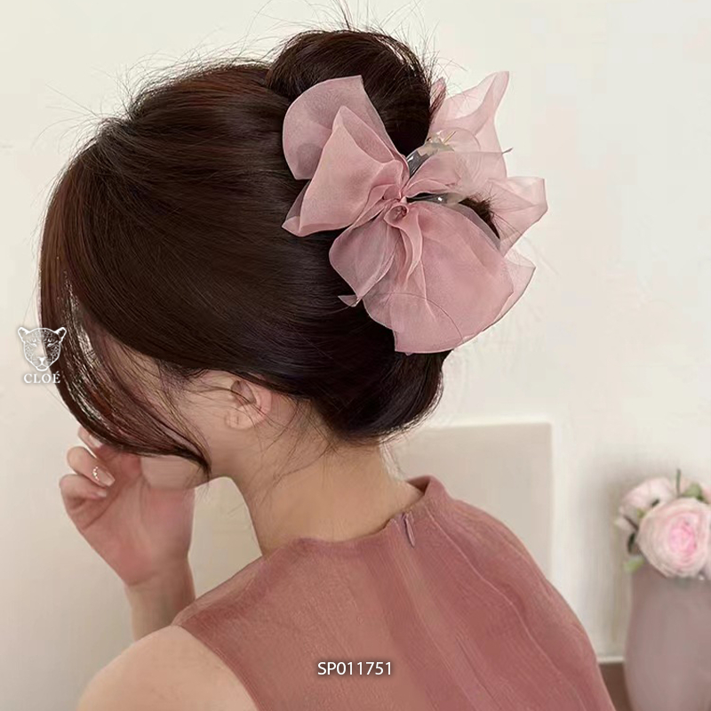 Kẹp tóc nữ càng cua loại lớn kẹp tóc nơ tiểu thơ phụ kiện tóc Cloe Accessories 11742