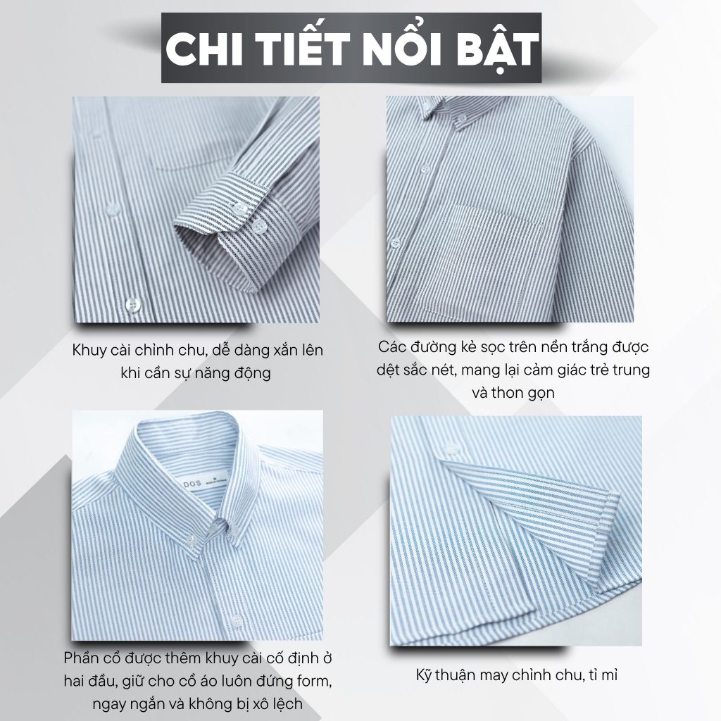 [OUTLET - KHÔNG ĐỔI TRẢ] Áo sơ mi nam dài tay sọc vải oxford cao cấp LADOS-8126 thời trang trẻ trung, có túi | BigBuy360 - bigbuy360.vn