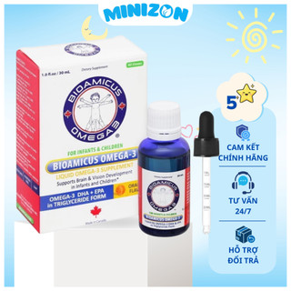 DHA BioAmicus Omega-3 dạng nhỏ giọt vị cam cho bé từ sơ sinh - Hỗ trợ não bộ và thị giác (30ml)