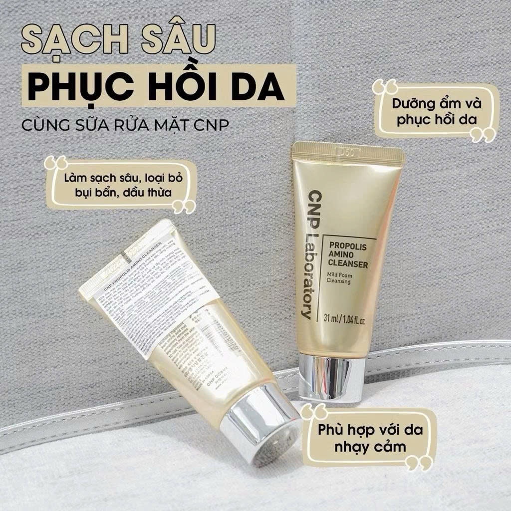 Combo 2 tuýp Sữa rửa mặt CNP Propolis Amino Cleanser 60ml