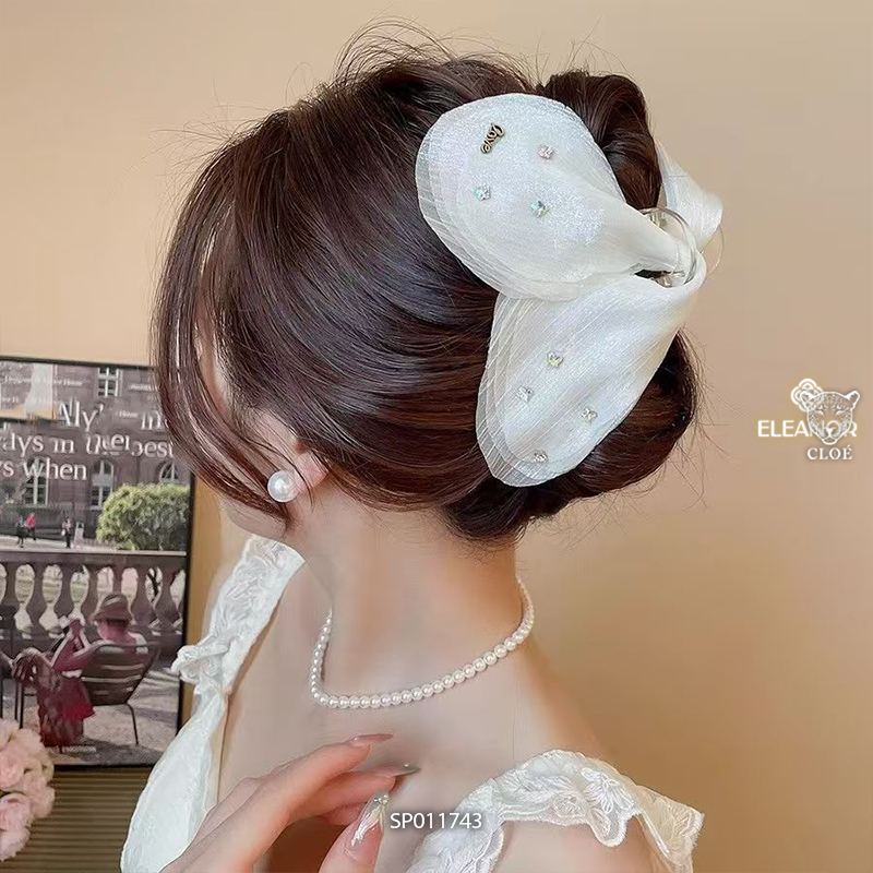 Kẹp tóc nữ càng cua loại lớn kẹp tóc nơ tiểu thơ phụ kiện tóc Cloe Accessories 11742