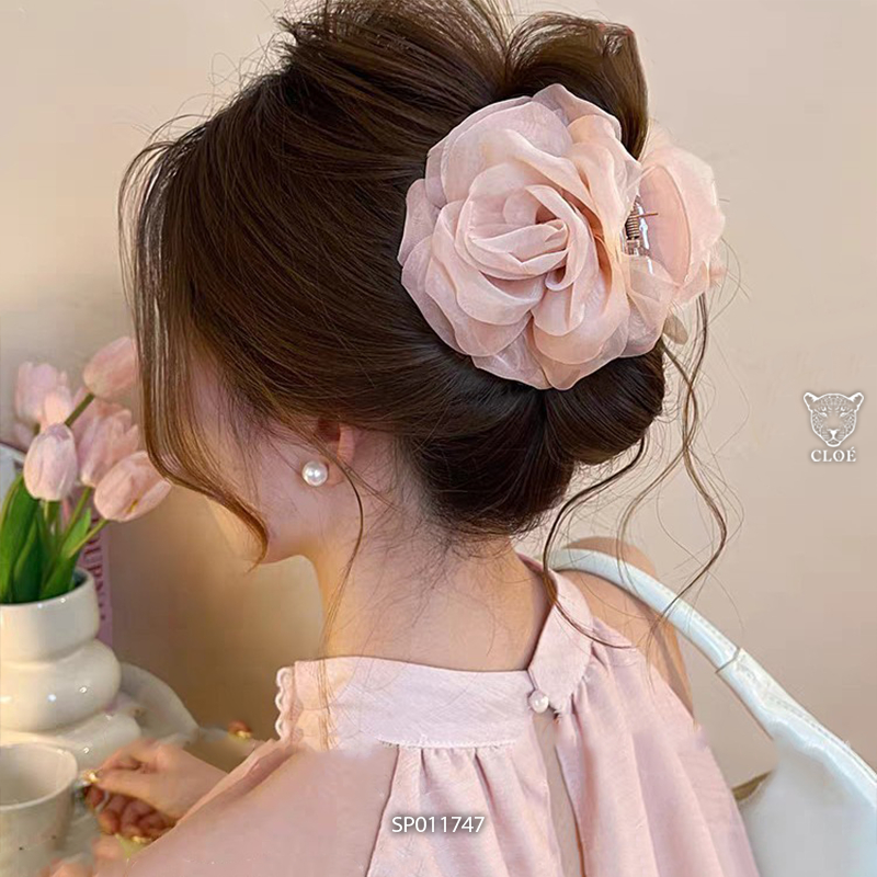 Kẹp tóc nữ càng cua loại lớn kẹp tóc nơ tiểu thơ phụ kiện tóc Cloe Accessories 11742