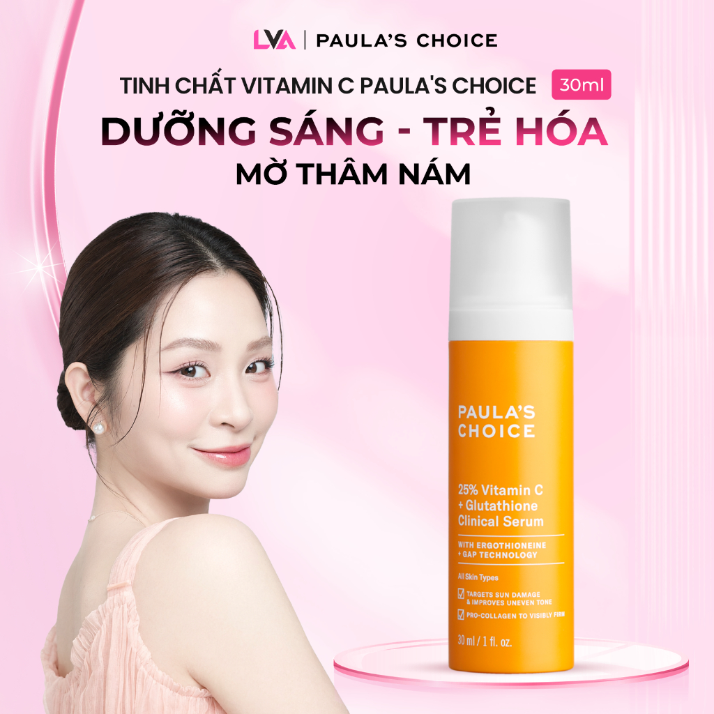 glutathione và vitamin c Tinh chất làm sáng da và mờ nám chuyên sâu với 25% Vitamin C + Glutathione  Serum