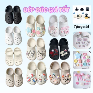 Dép quai hậu chống trơn trượt kèm charm dễ thương đi chơi đi học đế cao 4cm - Hỗ Trợ Đổi Size