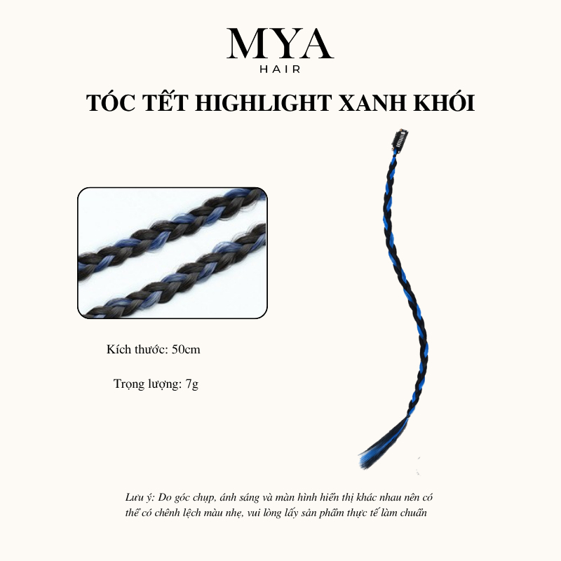 Tóc Giả Dreadlock Y2K MYA Dài 45cm,Dạng Kẹp Nối Ruy Băng, Kẹp Nhanh Phụ Kiện Tóc Cá Tính Đi Concert