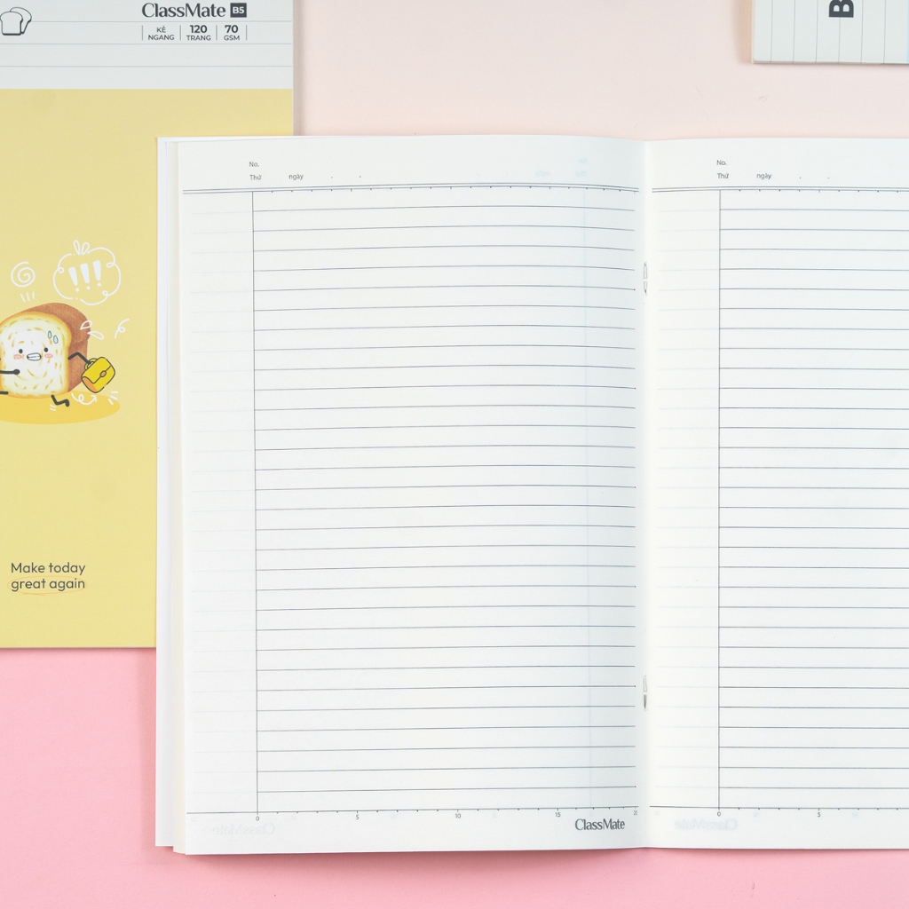 Vở Kẻ Ngang 120 Trang Classmate Vở Viết B5, 70gsm Tập Sinh Viên Bìa BankMee Chống Nước Ghi Chép, Viết Bài NB5-12-0342