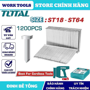 Đinh bấm bê tông TOTAL 18mm đến 64mm/ TAC918183/ TAC918253/ TAC918323/ TAC918383/ TAC918503/ TAC918643 cho máy TAT8641