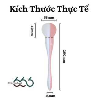 Chổi Phủi Bụi Nail Cán Dài Cao Cấp - Cọ Phủi Bụi Làm Móng Lông Mềm Mịn Không Rụng Lông 4 Màu Thời Trang THEGIOINAIL666