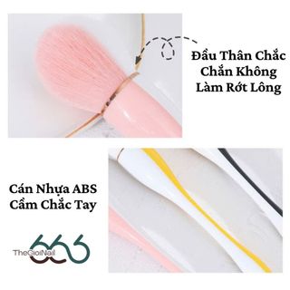 Chổi Phủi Bụi Nail Cán Dài Cao Cấp - Cọ Phủi Bụi Làm Móng Lông Mềm Mịn Không Rụng Lông 4 Màu Thời Trang THEGIOINAIL666