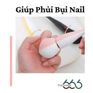 Chổi Phủi Bụi Nail Cán Dài Cao Cấp - Cọ Phủi Bụi Làm Móng Lông Mềm Mịn Không Rụng Lông 4 Màu Thời Trang THEGIOINAIL666