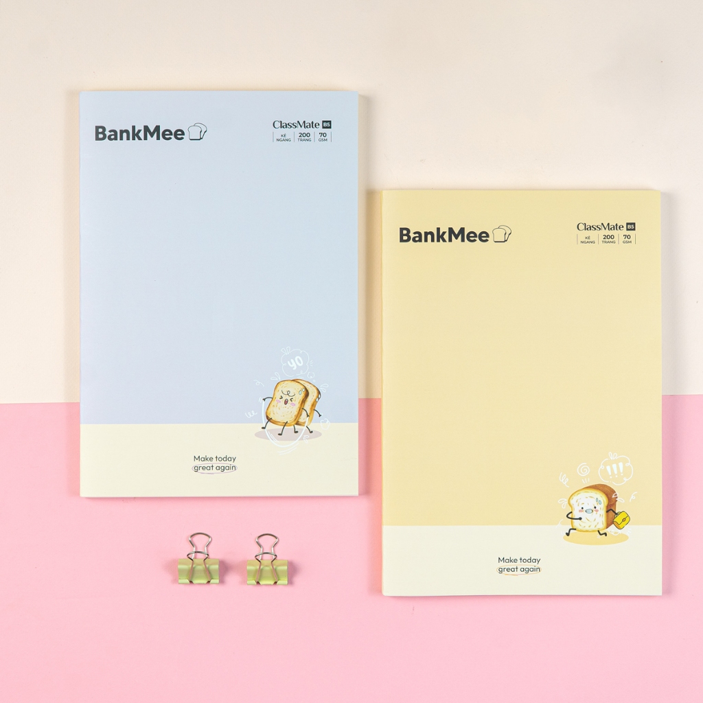 Vở Kẻ Ngang 200 Trang Classmate Quyển Vở B5, 70gsm Bìa BankMee Chống Nước Tập Sinh Viên Ghi Chép NB5-20-0343