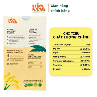 Gạo st25 hữu cơ Hoa Nắng vàng lúa chín nấu cháo cơm cho bé ăn dặm hộp 1kg