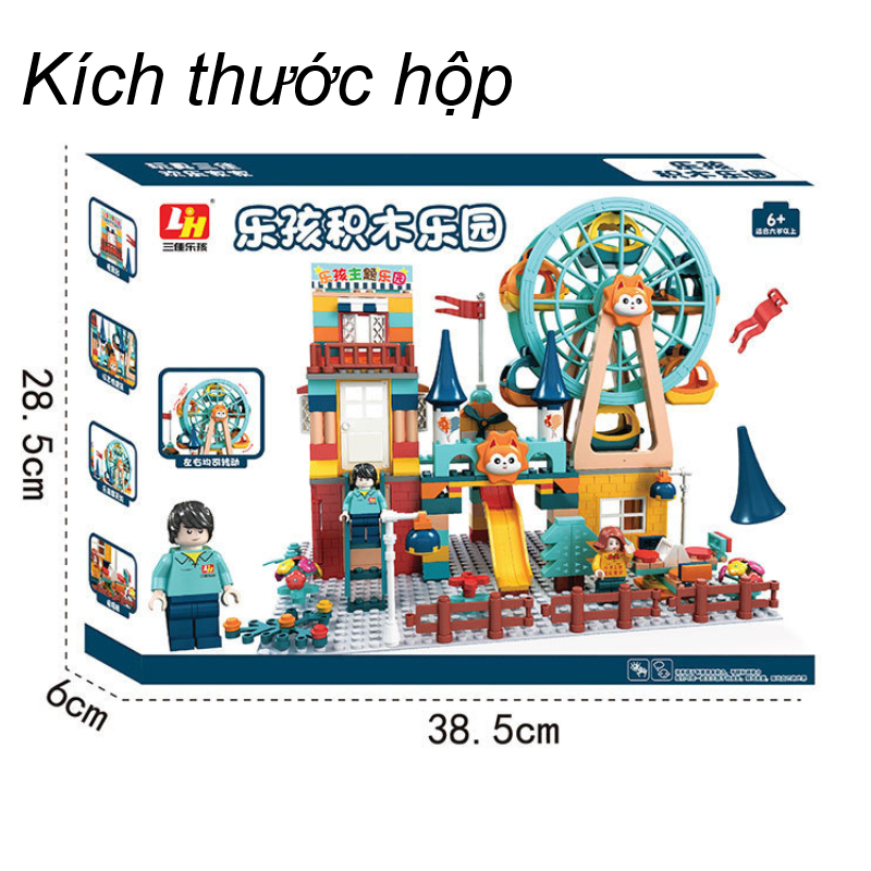 Đồ Chơi Trẻ Em Xếp Hình Lâu Đài Cầu Trượt ,Đồ Chơi Phái Triển Tư Duy Trí Sáng Tạo Cao Cấp 279 Chi Tiết
