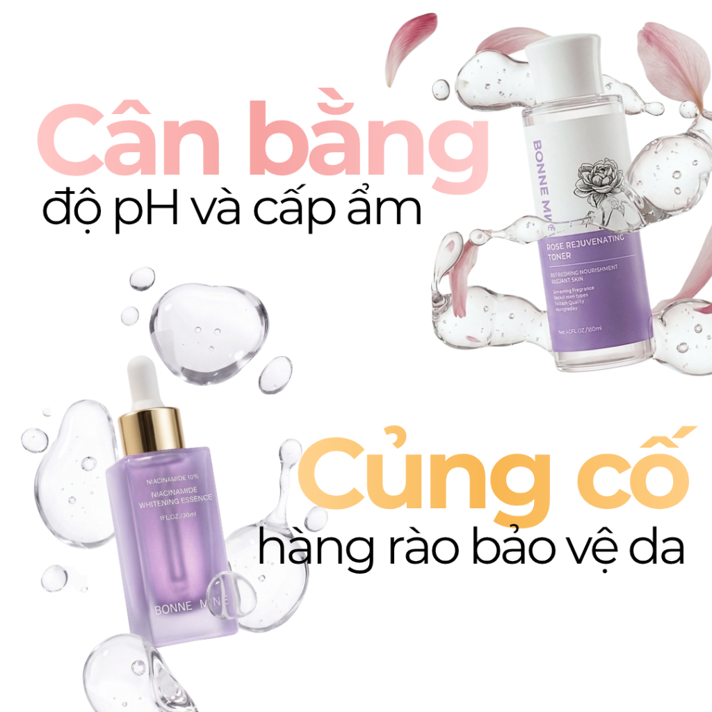 Bộ Đôi Toả Sáng, Toner 120ml & Serum B3 30ml Cân Bằng Độ Ẩm Sáng Da Mờ Thâm Mụn- CB7