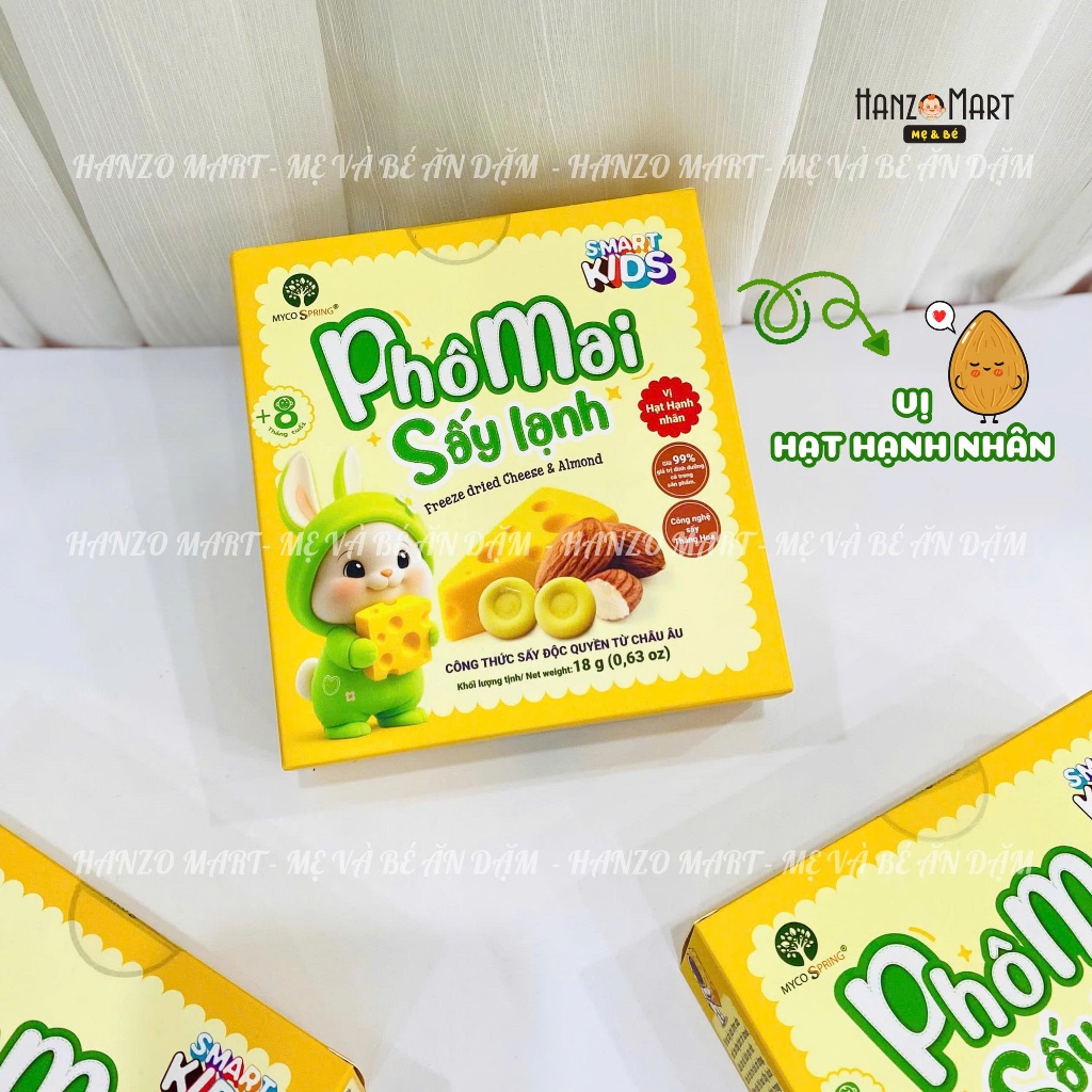 Phô mai sấy lạnh Smart kids cho bé từ 8m+