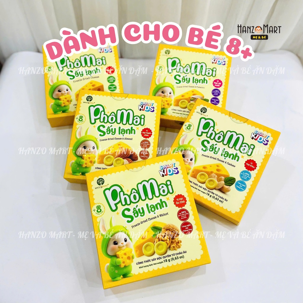 Phô mai sấy lạnh Smart kids cho bé từ 8m+