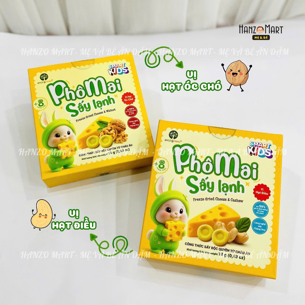 Phô mai sấy lạnh Smart kids cho bé từ 8m+