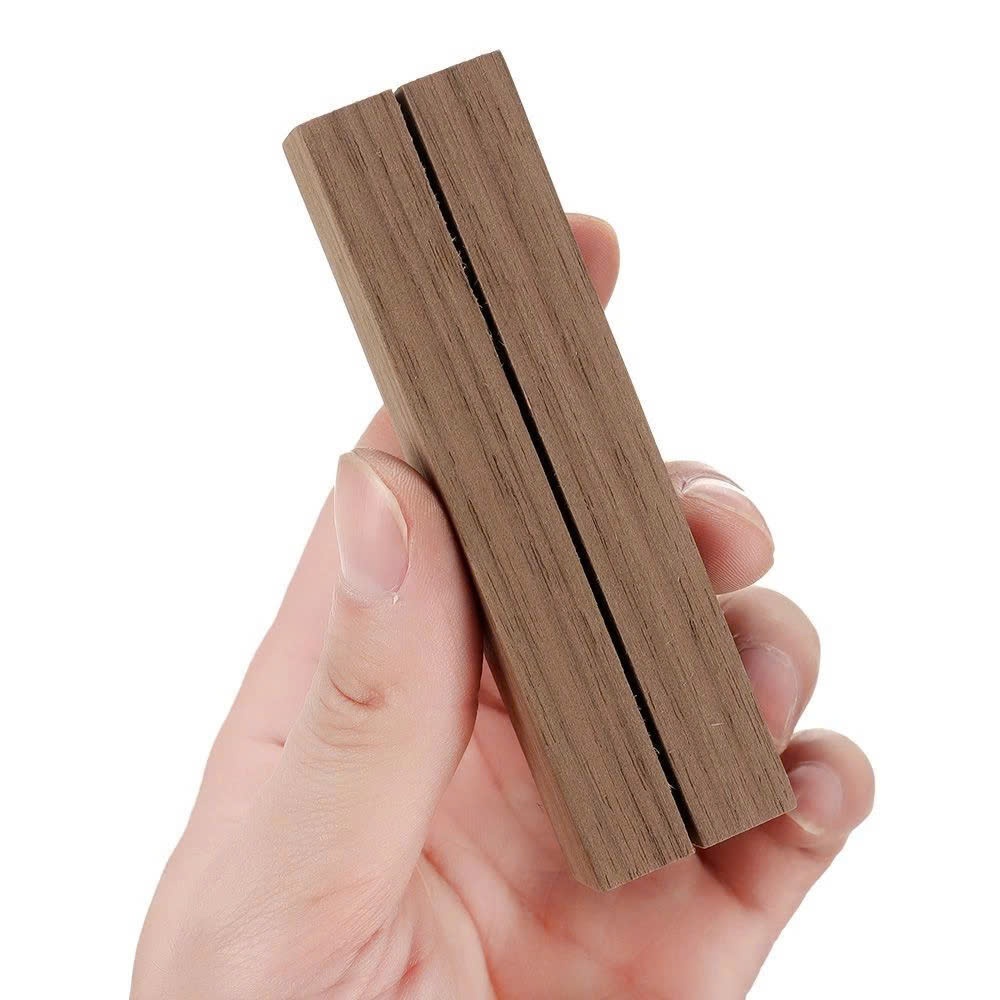 Giá Đỡ Kẹp Ảnh, Bưu Thiếp Mini Để Bàn - Gỗ Óc Chó & Gỗ Beech Decor Tối Giản (Nhiều Kích Thước)