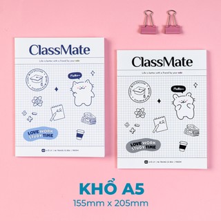 Tập 4 Ôly Classmate BST Mono 70gsm Giấy Ăn Mực, Không Bị Thấm, Bìa Cao Cấp Chống Nước, Thuận Tiện Ghi Chép, Viết Bài