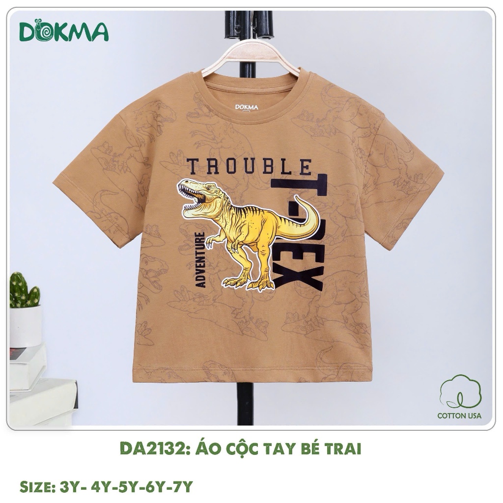 (11-25kg, 3-7Y) Áo Cộc Tay Bé Trai Dokma DA1509 DA2132 DA2957