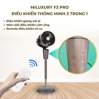 Quạt Đối Lưu Điều Khiển Giọng Nói AI MILUXURY F3 PRO– Công Nghệ Hiện Đại, Tiện Ích Vượt Trội