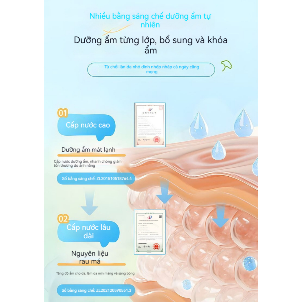 Kem Dưỡng Ẩm Cho Bé 50g Làm Dịu Da Khô Cấp Nước Mát Lạnh Giữ Ẩm Cho Trẻ Em