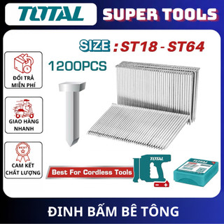 TOTAL Đinh bắn bê tông từ 18mm đến 64mm TAC918183/TAC918253/TAC918323/TAC918383/TAC918503/TAC918643 dùng cho máy TAT8641