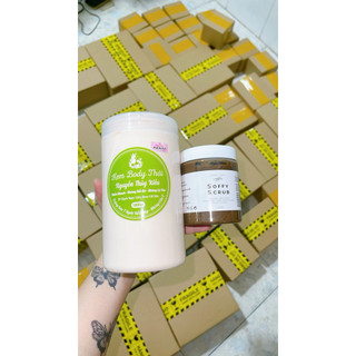 COMBO 1KG KEM BODY NGUYỄN THUÝ KIỀU DƯỠNG TRẮNG DA + TẨY TẾ BÀO CHẾT BODY