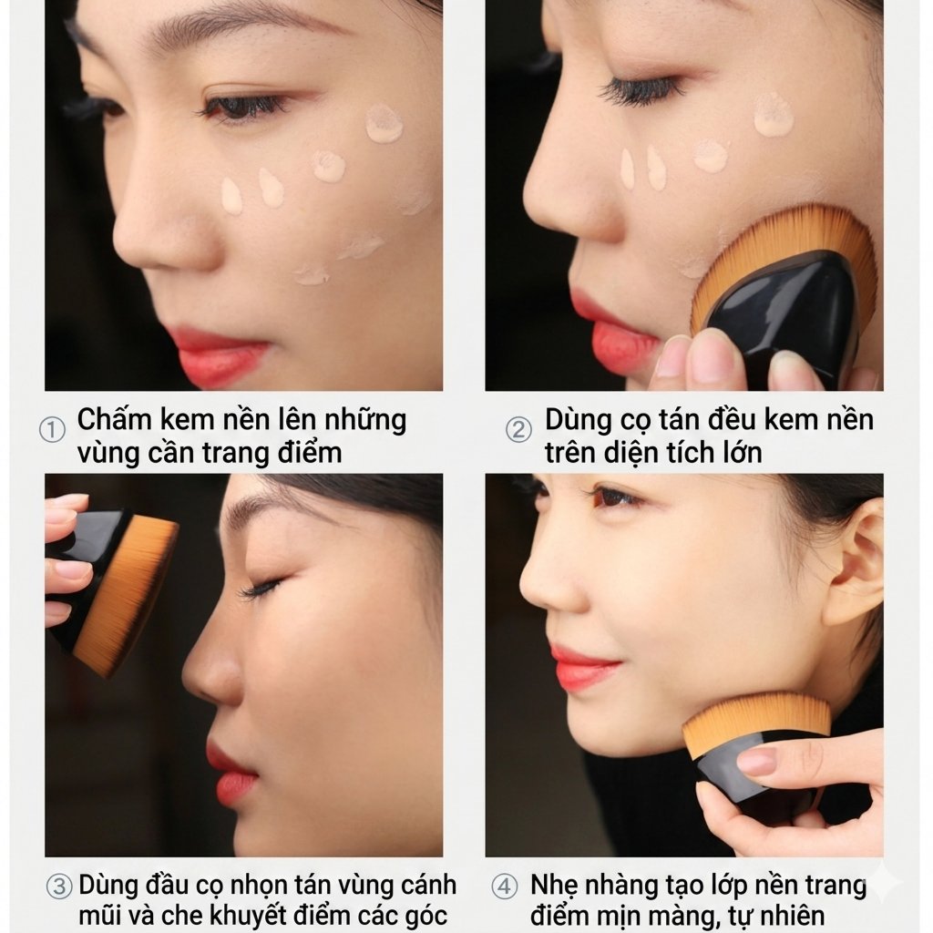 [ KÈM HỘP ] Cọ Đánh Kem Nền Đa Năng 200,000 Sợi Lông - Cọ Nền 55 Thiết Kế Nhân Trắc Học Giúp Lớp Nền Mỏng Nhẹ Tự Nhiên