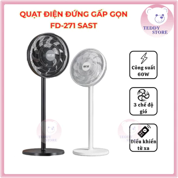 Quạt Điện Gấp Gọn FD-271 SAST ( kèm điều khiển ) - 3 Chế Độ Quạt - Tiếng Ồn Cực Thấp - Có Hẹn Giờ