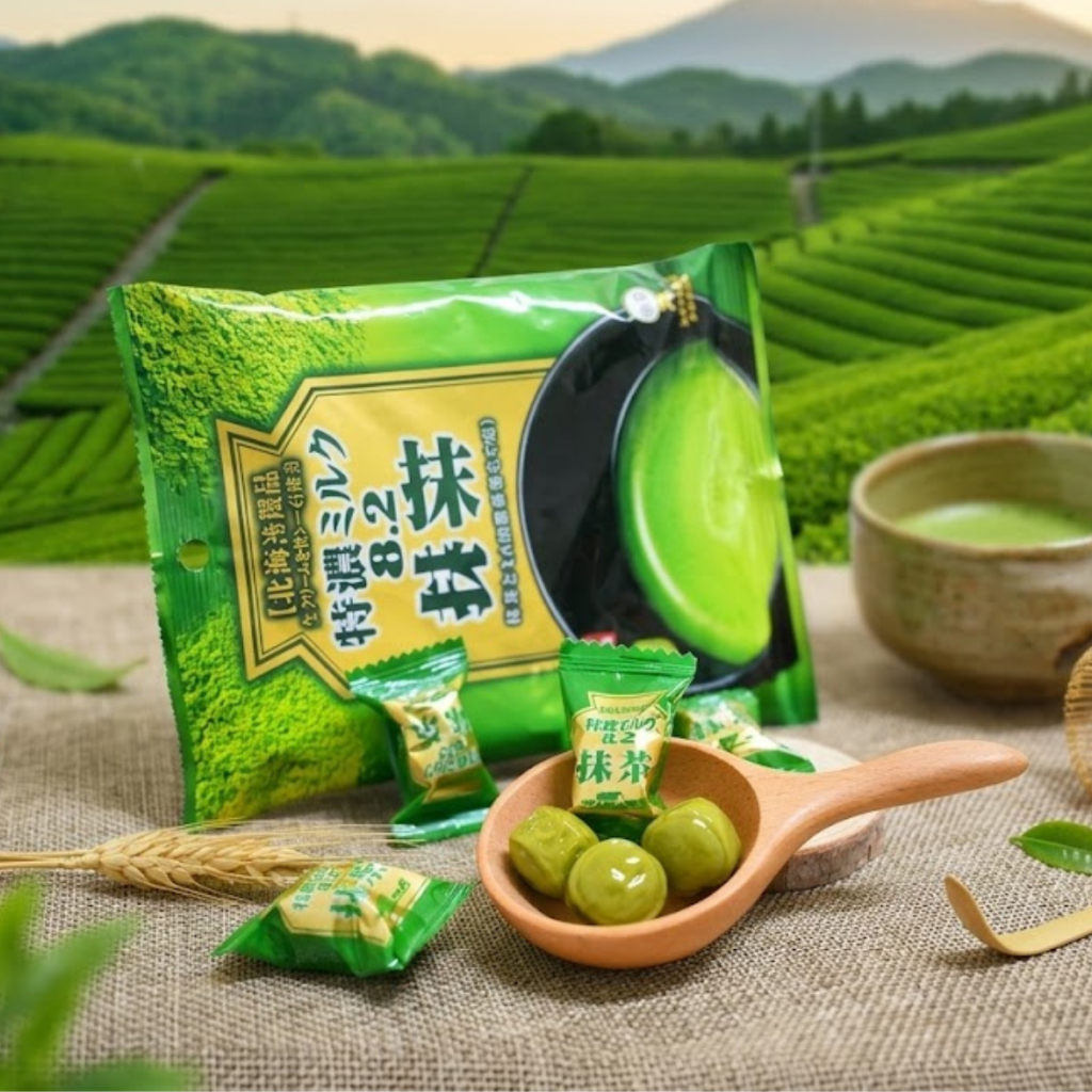 Kẹo sữa UHA vị Matcha Tokuno Nhật Bản 58g - Hàng Nội Địa Chính Hãng