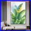 Tranh Tàu Lá Chuối Nghệ Thuật 3D Tráng Gương Cao Cấp – Tranh Treo Tường Tropical Decor Phòng Khách, Phòng Ngủ Bo Viền