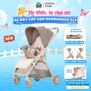 Xe Đẩy Gấp Gọn Chính Hãng Baobaohao A12, Xe Đẩy 2 Chiều Gọn Nhẹ, Ngả Lưng Linh Hoạt, Bánh Xe Giảm Xóc An Toàn Cho Bé