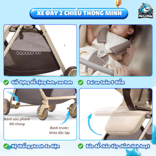 Xe Đẩy Gấp Gọn Chính Hãng Baobaohao A12, Xe Đẩy 2 Chiều Gọn Nhẹ, Ngả Lưng Linh Hoạt, Bánh Xe Giảm Xóc An Toàn Cho Bé