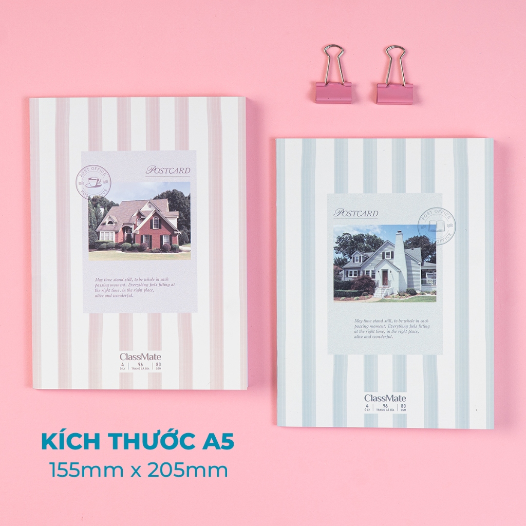 Tập Học Sinh Miền Nam 80GSM Không Thấm Mực Classmate Vở 4 Ô Ly A5 96 Trang Vở 4 Ô Li 2x2mm Vở Học Sinh Cấp 1 NA5-09-024