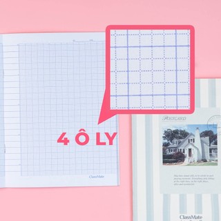 Tập 4 ôly A5 Classmate BST "Postcard" 80gsm Giấy Ăn Mực, Không Bị Thấm, Tập Học Sinh 96 Trang Bìa Cao Cấp Chống Nước