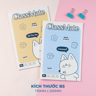 Vở Kẻ Ngang B5 Tiểu Cáo Classmate 80/120 Trang 60gsm, Giấy Mịn Chống Loá, Ăn Mực, Bìa Cán Bóng Cao Cấp Chống Nước