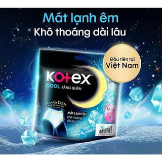 [COMBO 5 GÓI] Băng Vệ Sinh Quần Kotex Cool Ban Đêm M/L 2 Miếng/Gói Siêu Mỏng Mát Lạnh  - Lucie's Mom
