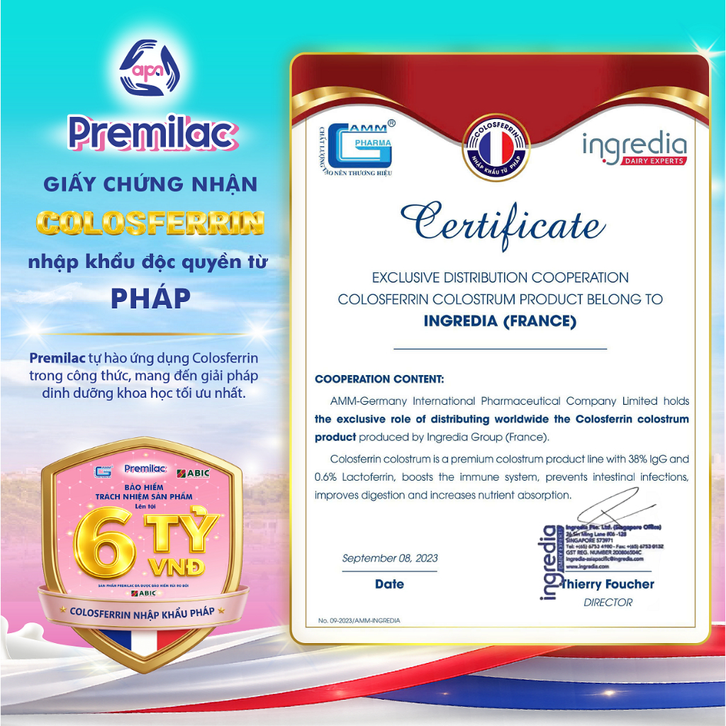 Sữa bột Premilac Grow Advance giải pháp phát triển toàn diện - 800gr