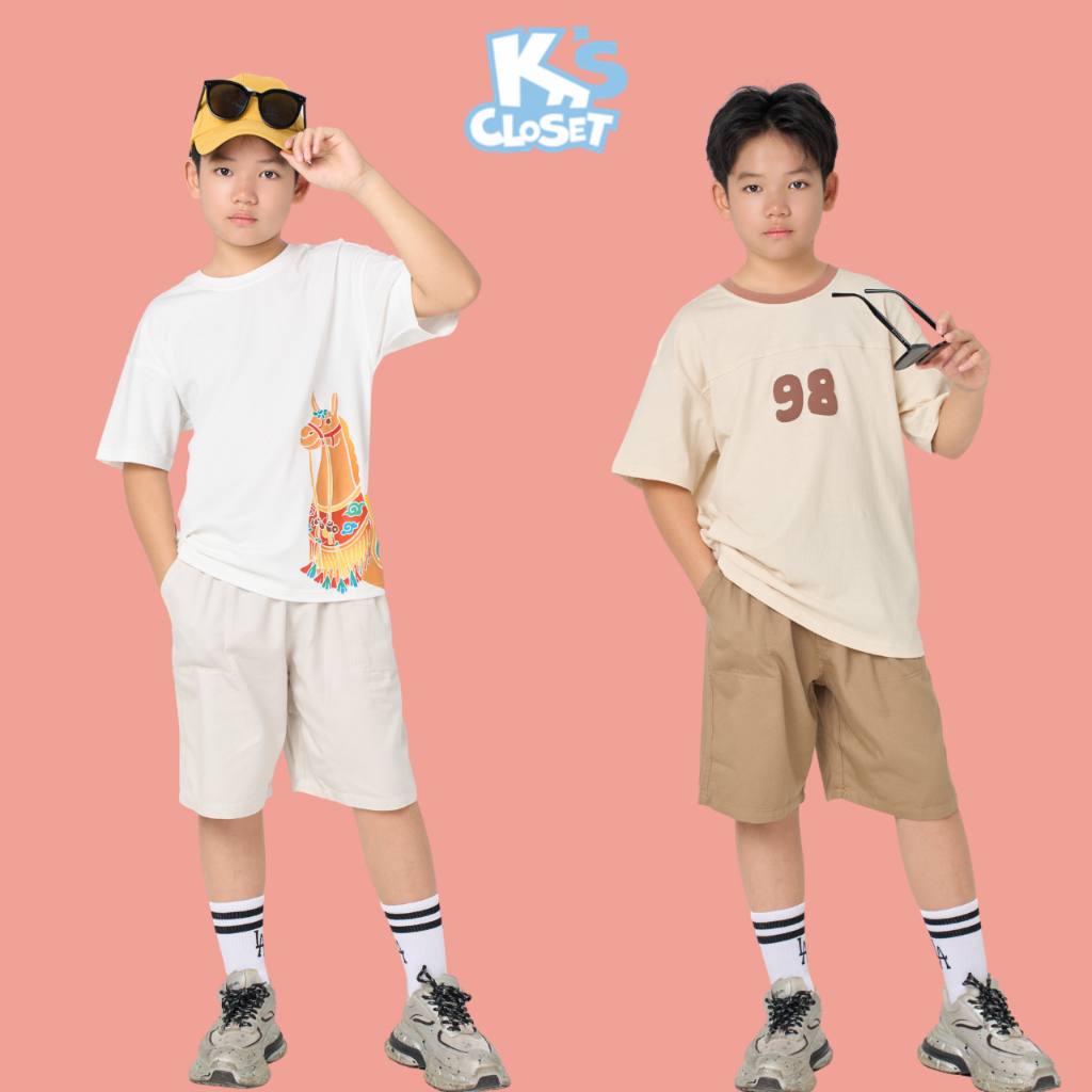 Quần Đùi Chất Liệu Kaki Mềm K'S CLOSET Dáng Ngang Gối Cho Bé Trai (2-14 ...