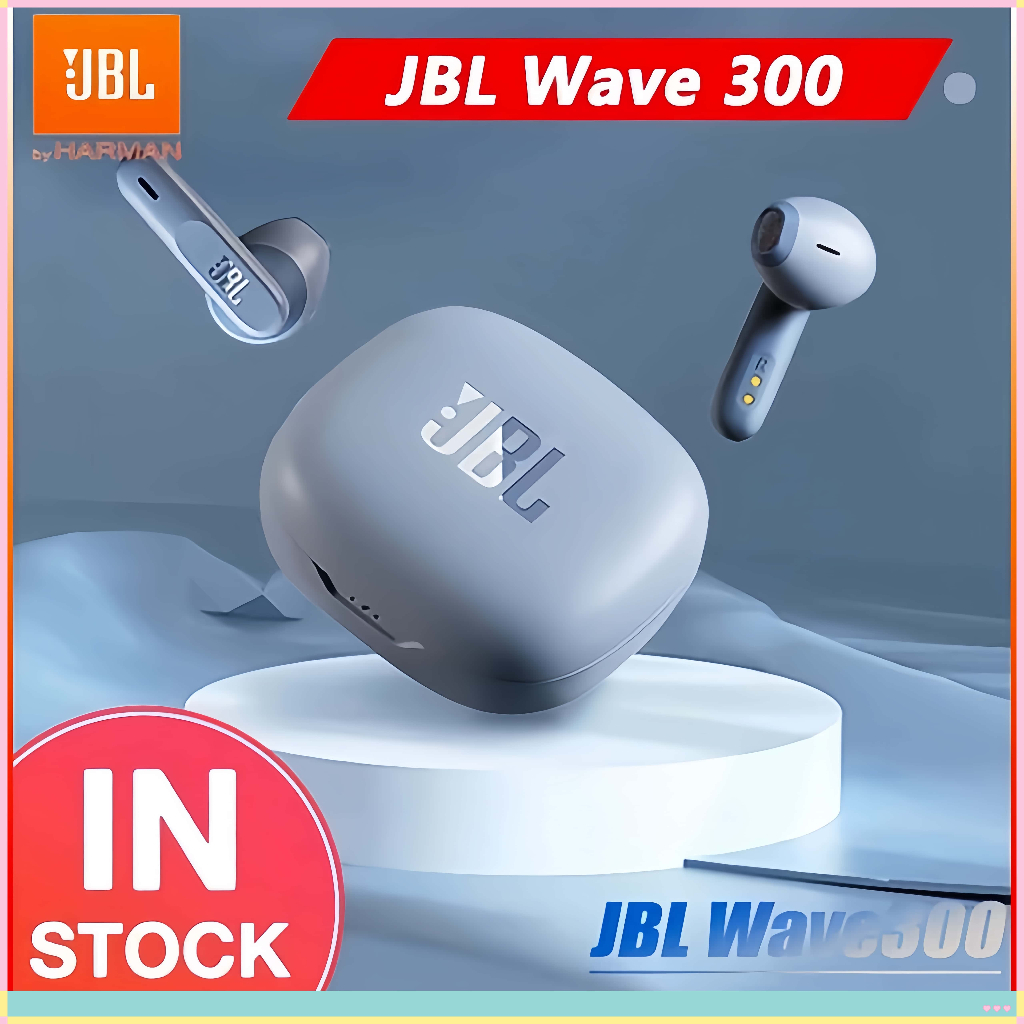 Tai nghe Bluetooth không dây thực sự JBL Wave 300TWS Tai nghe có âm thanh trầm sâu Micrô tích hợp ElBarley