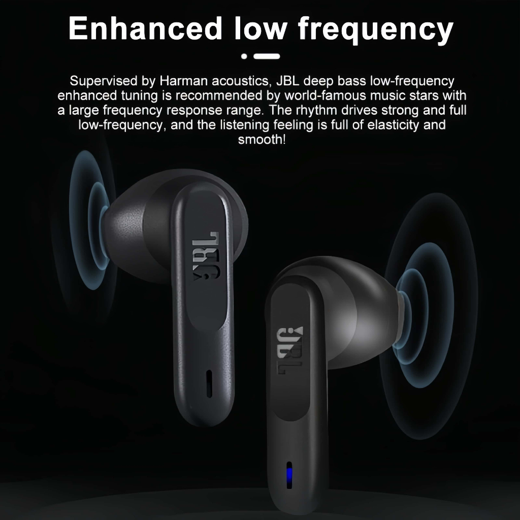 Tai nghe Bluetooth không dây thực sự JBL Wave 300TWS Tai nghe có âm thanh trầm sâu Micrô tích hợp ElBarley