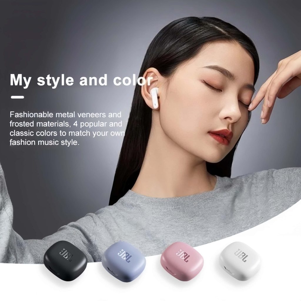 Tai nghe Bluetooth không dây thực sự JBL Wave 300TWS Tai nghe có âm thanh trầm sâu Micrô tích hợp ElBarley