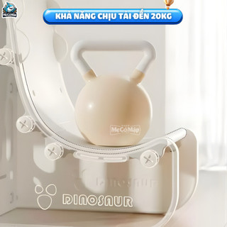 [Kèm Đệm] Kệ Đồ Chơi Pakey Khủng Long Cao Cấp, Tủ Đựng Đồ Cho Bé Tích Hợp Ghế Sofa Tiện Lợi, Nhựa Nguyên Sinh An Toàn